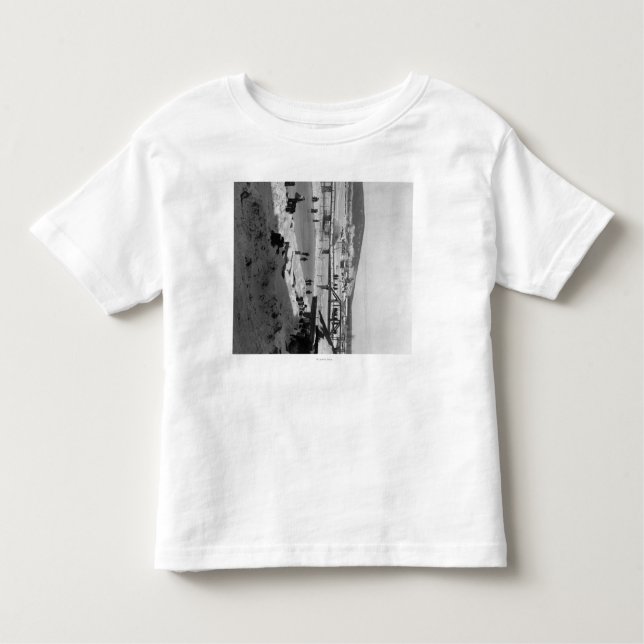 Winter bridge over River at Fairbanks Toddler T-Shirt (Front)
