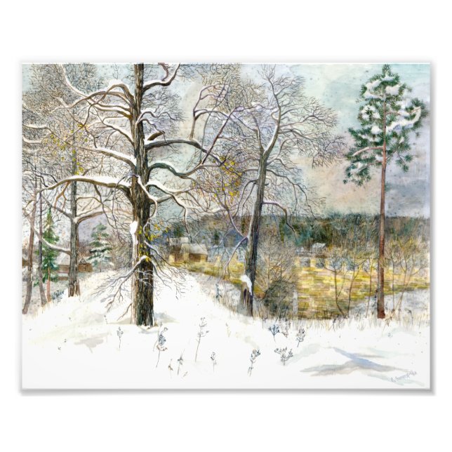 winter bridge photo print (Front)