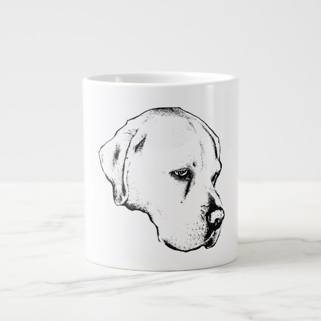 Winter-bright lab profile large coffee mug (Front)