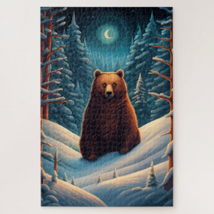Winter Brown Bear Puzzle