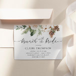 Winter Brunch with the Bride Shower Evergreen Invitation<br><div class="desc">This Brunch with the Bride Bridal Shower invitation is perfect to celebrate the bride to be or a bride that has already eloped. Customise with your information for the bride to be.</div>