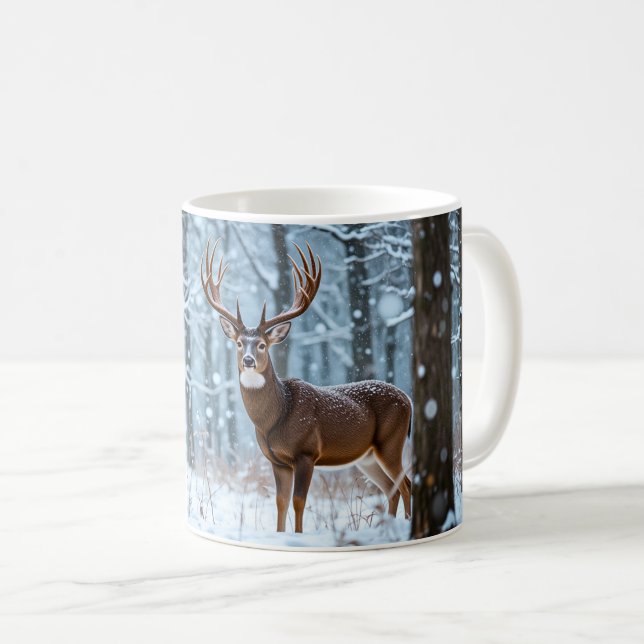 Winter Buck Coffee Mug (Front Right)