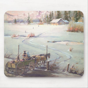 WINTER BUCKBOARD by SHARON SHARPE Mouse Pad