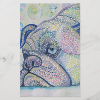 winter bulldog stationary stationery