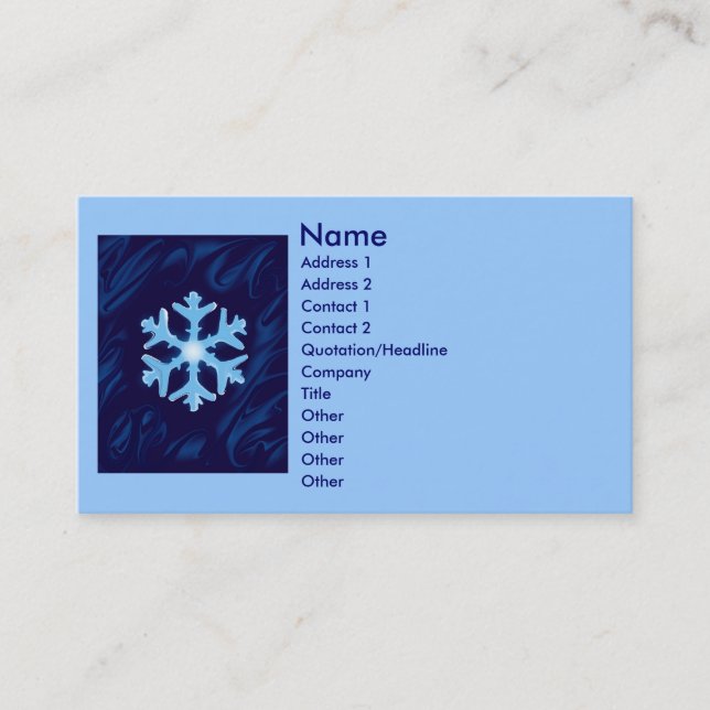 Winter business card (Front)