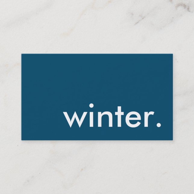 winter. business card (Front)