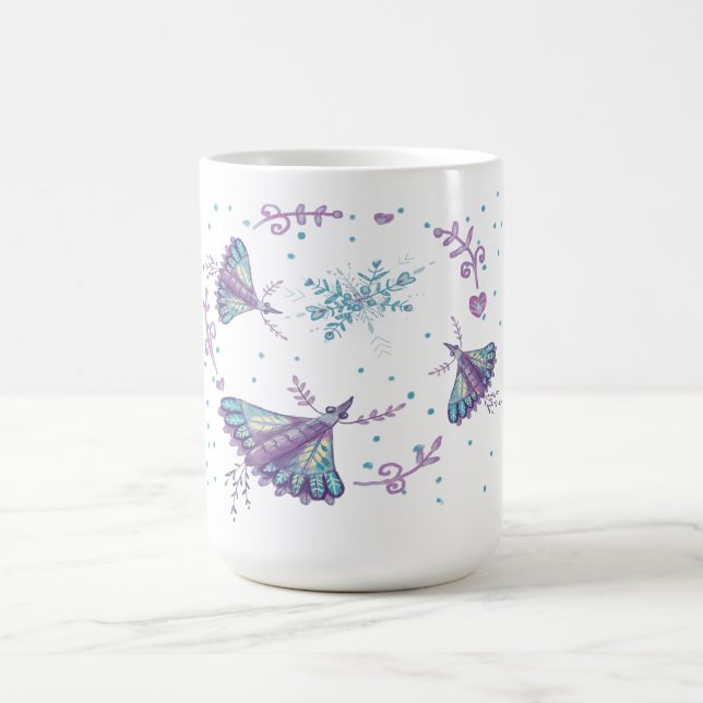 winter butterfly coffee mug (Center)