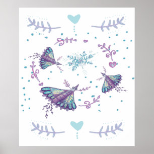 Winter butterfly Poster