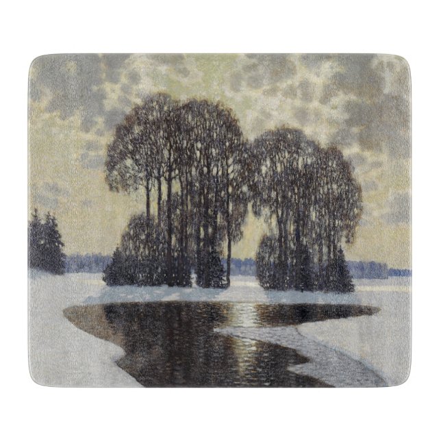 Winter (by Vilhelms Purvitis) Cutting Board (Front)