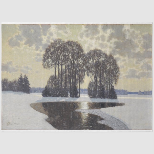 Winter (by Vilhelms Purvitis) Tissue Paper (Front)