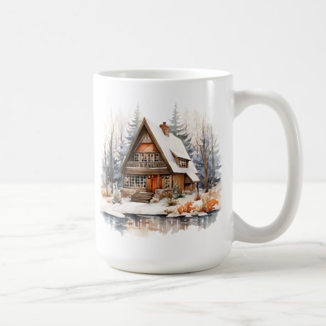 Winter Cabin Mug (Right)