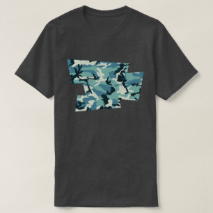 Winter Camo Pattern Blown Pixel T-Shirt
