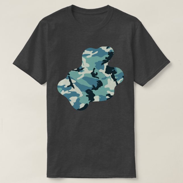 Winter Camo Pattern Paint Splat v3 T-Shirt (Design Front)