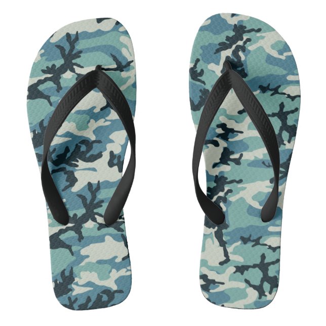 Winter Camo Pattern Thongs (Footbed)