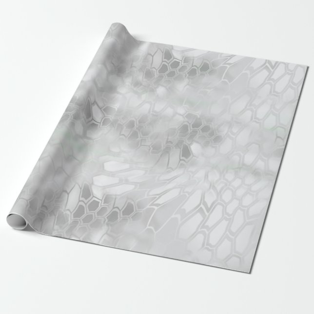 "WINTER CAMO" WRAPPING PAPER (Unrolled)