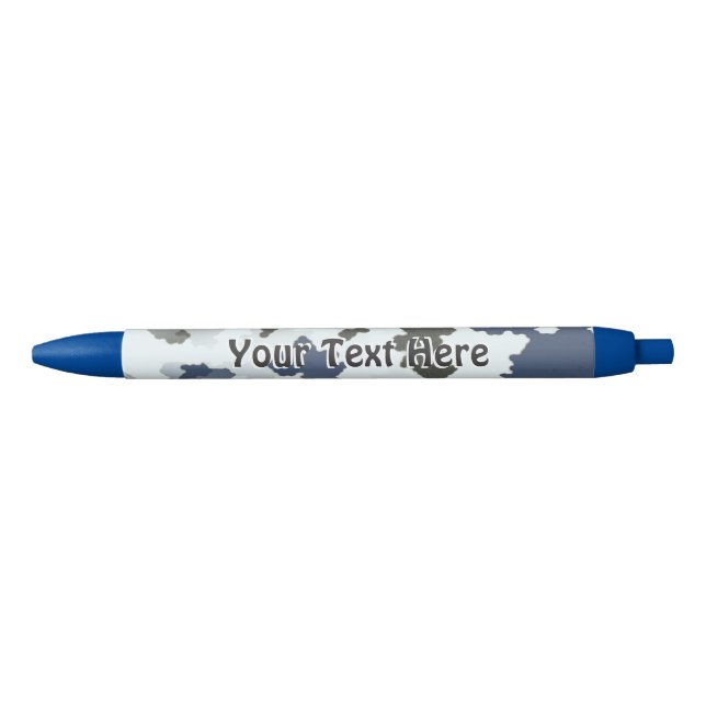 Winter Camouflage Blue Ink Pen (Front)