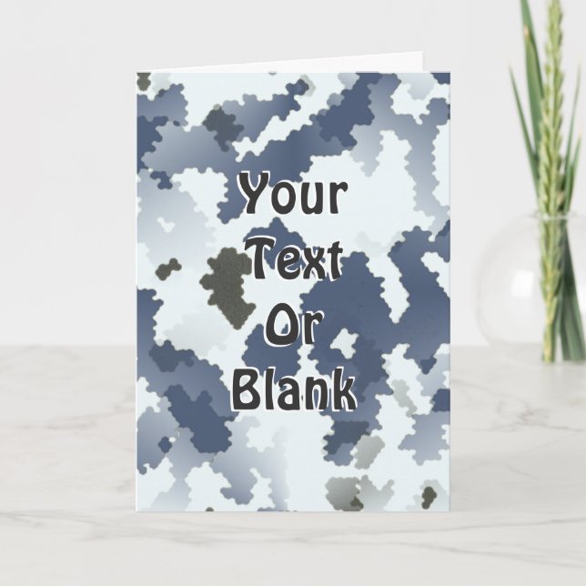 Winter Camouflage Card (Front)