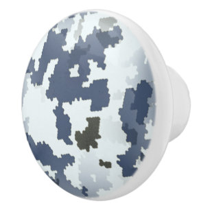 Winter Camouflage Ceramic Knob