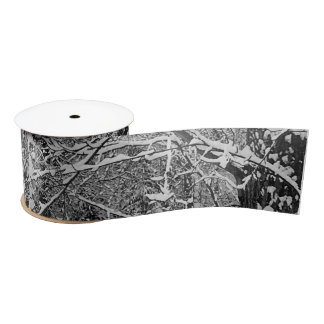 Winter camouflage ribbon satin ribbon