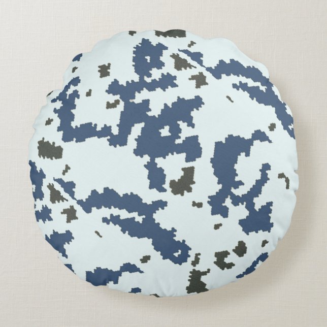 Winter Camouflage Round Cushion (Front)