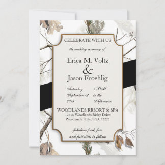 Winter Camouflage Wedding Invitation
