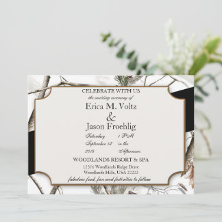 Winter Camouflage Wedding Invitation