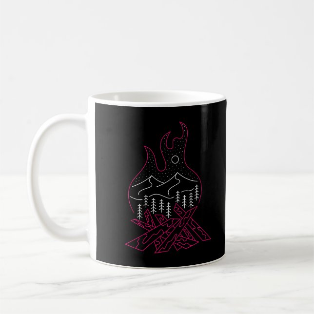 Winter Campfire Coffee Mug (Left)