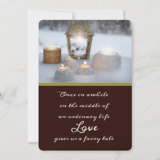 Winter Candles & Snow Invitation