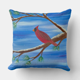 Winter Cardinal Cushion