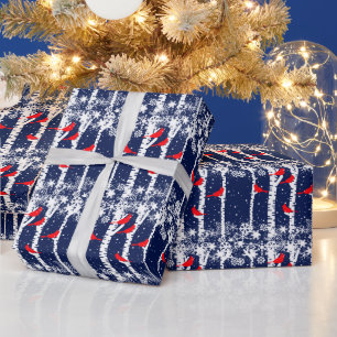 Winter Cardinal Scene Wrapping Paper