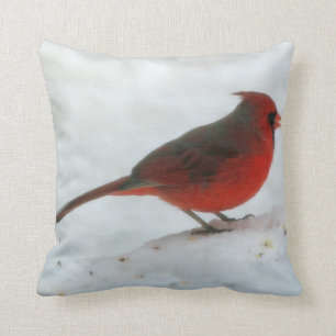 Winter Cardinal Throw Pillow