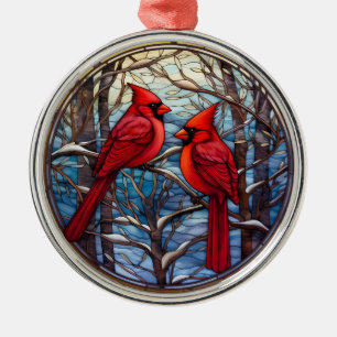 Winter Cardinals Christmas Ornament