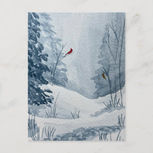 Winter Cardinals Postcard
