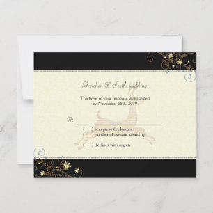 Winter Caribou Wedding RSVP Card