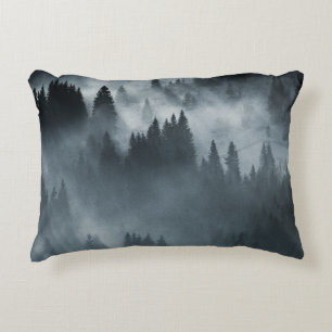 Winter Carpathian: Sunrise Mountain Landscape Decorative Cushion