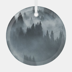 Winter Carpathian: Sunrise Mountain Landscape Glass Tree Decoration