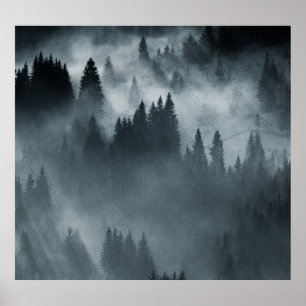 Winter Carpathian: Sunrise Mountain Landscape Poster
