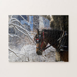 Winter Carriage Horse Jigsaw Puzzle