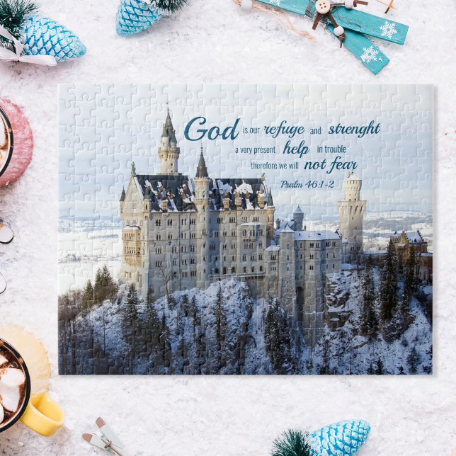 Winter Castle, psalm 46 1-2 Bible Verse Jigsaw Puzzle (Creator Uploaded)