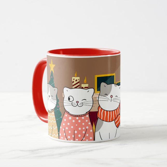 Winter Cats Mug (Front Left)