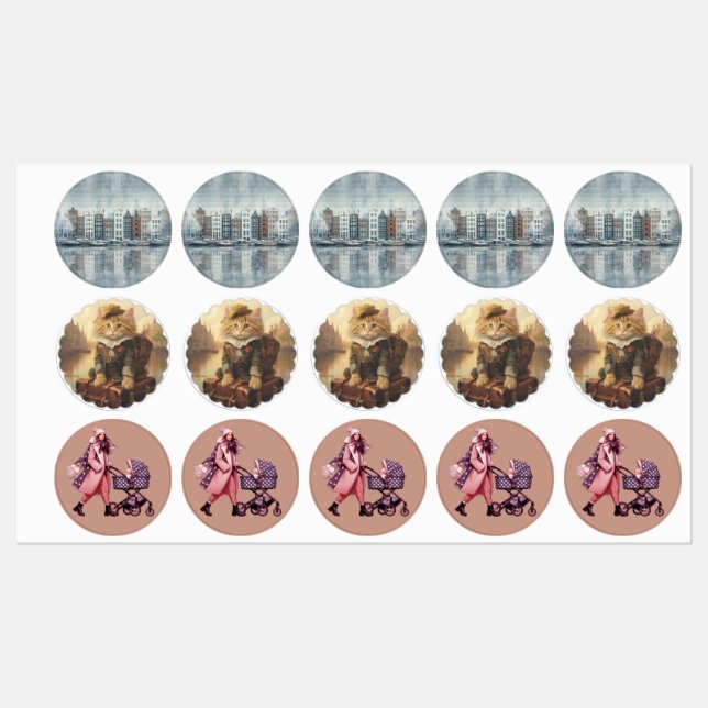 Winter Celebrations in the Snow, with Kittens (Sheet)