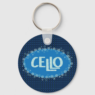 Winter Cello Key Ring