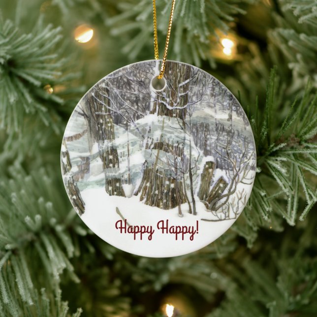 Winter Ceramic Ornament (Tree)