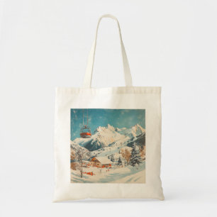 Winter Chalet Escape Tote Bag