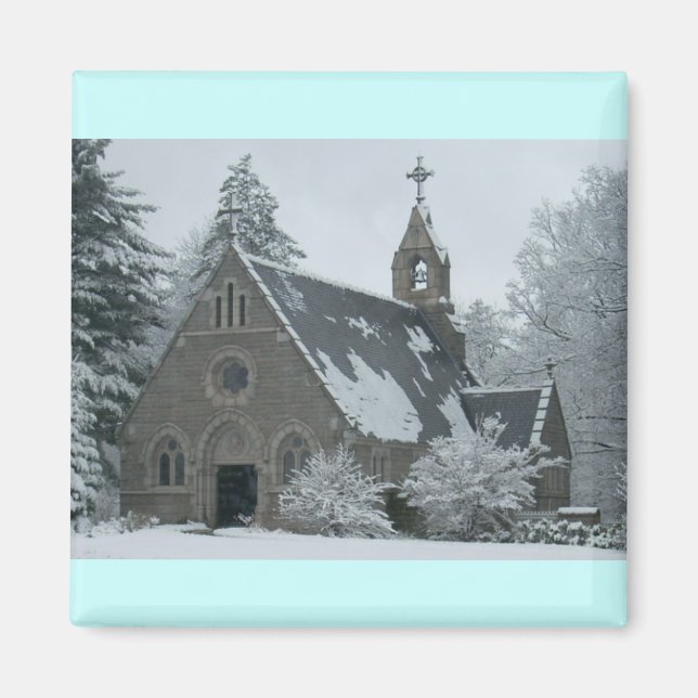 Winter Chapel Magnet (Front)