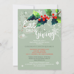 Winter Charity Dinner   Silent Auction Invitation