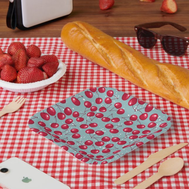 Winter cherry.  paper plate (Picnic)