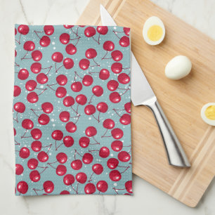 Winter cherry. tea towel
