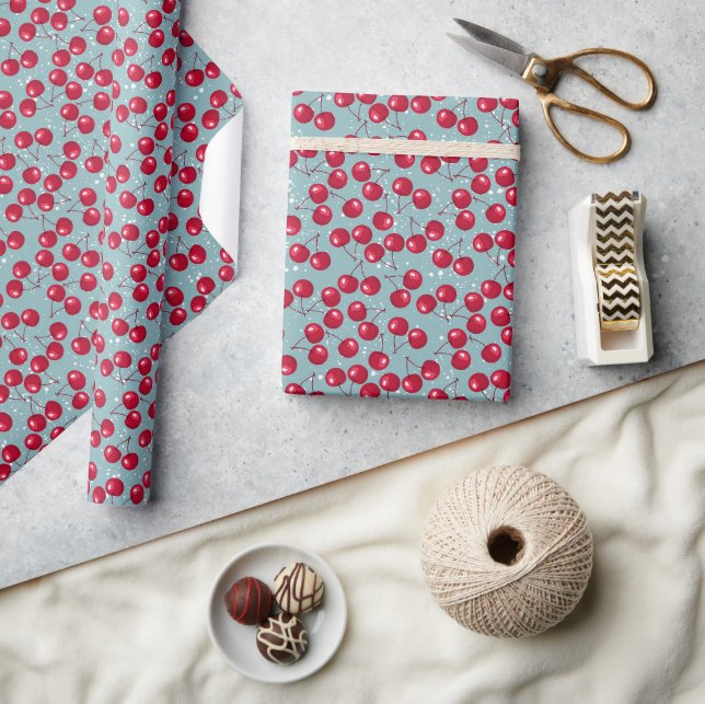 Winter cherry.  wrapping paper (Crafts)