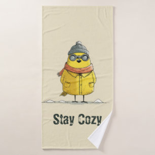 Winter Chick – Cute Cosy Animal Art Bath Towel